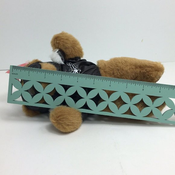 Aurora Smithsonian Institution Aviator Teddy Bear Brown Stuffed Animal 10" Fly - Picture 12 of 12